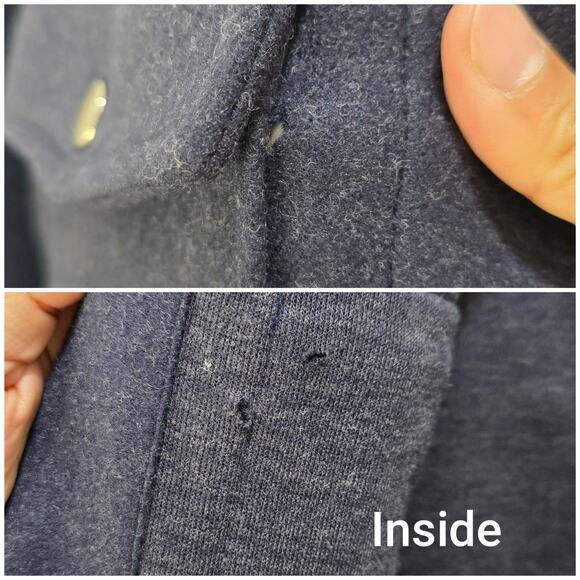 OSTOO Women's Oversized Lightweight Long Sleeves Shacket Jacket, Blue, Small - Picture 9 of 9